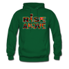 XZAKA Men "Rise Above" Motivational Hoodie - M7108 - forest green