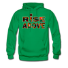 XZAKA Men "Rise Above" Motivational Hoodie - M7108 - kelly green