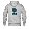 XZAKA Men "Never Give Up" Motivational Hoodie - M7112 - heather gray