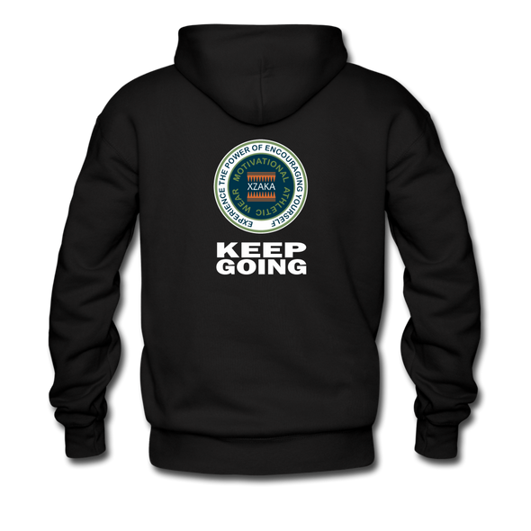 XZAKA Men "Never Give Up" Motivational Hoodie - M7114 - black