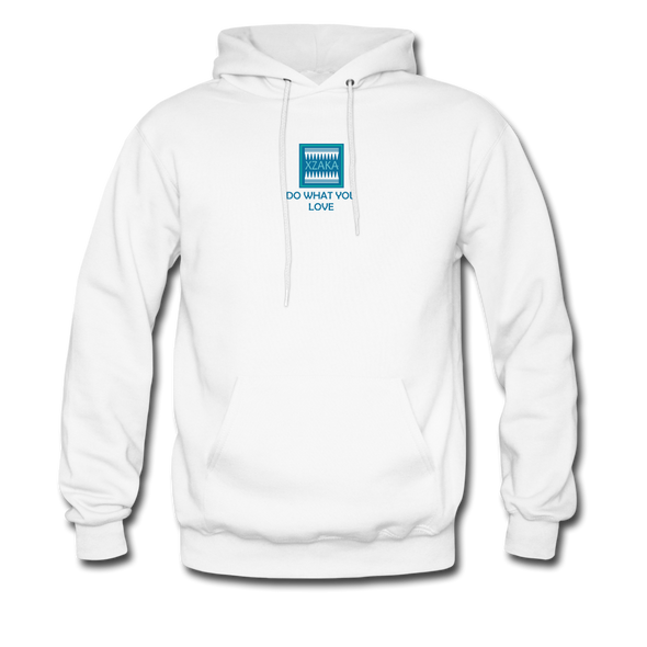 XZAKA Men "Do What You Love" Motivational Hoodie - M7115 - white