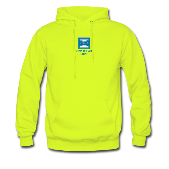 XZAKA Men "Do What You Love" Motivational Hoodie - M7115 - safety green