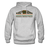 XZAKA Men "Passion Never Fails" Motivational Hoodie - M7116 - heather gray