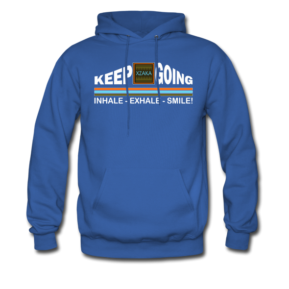 XZAKA Men "Passion Never Fails" Motivational Hoodie - M7121 - royal blue