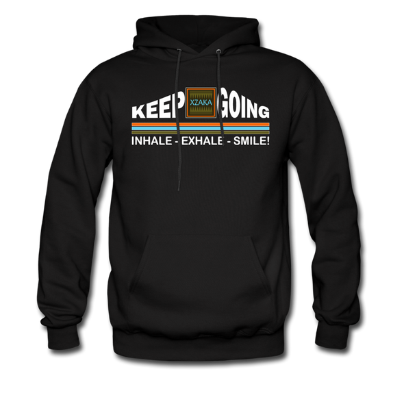 XZAKA Men "Passion Never Fails" Motivational Hoodie - M7121 - black