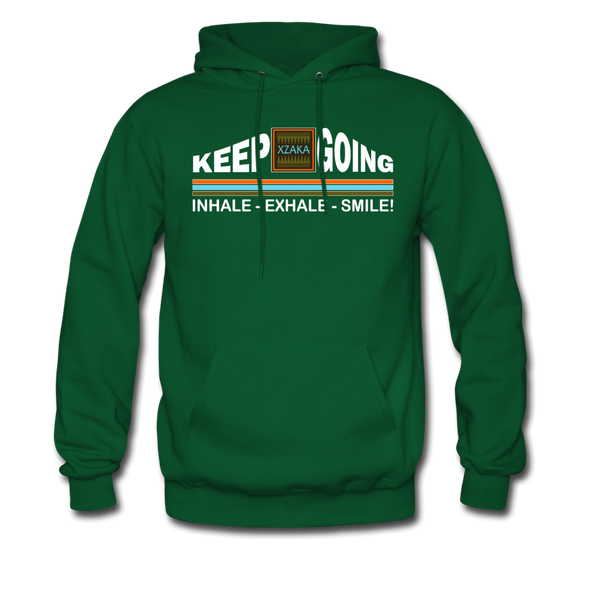 XZAKA Men "Passion Never Fails" Motivational Hoodie - M7121 - forest green