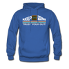 XZAKA Men "Trust Your Gut" Motivational Hoodie - M7119 - royal blue