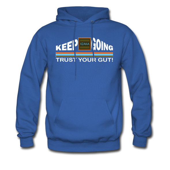 XZAKA Men "Trust Your Gut" Motivational Hoodie - M7119 - royal blue