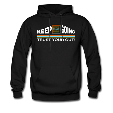 XZAKA Men "Trust Your Gut" Motivational Hoodie - M7119 - black