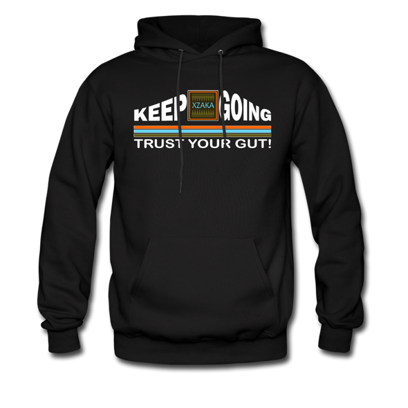 XZAKA Men "Trust Your Gut" Motivational Hoodie - M7119 - black