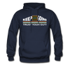 XZAKA Men "Trust Your Gut" Motivational Hoodie - M7119 - navy