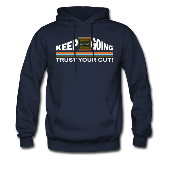 XZAKA Men "Trust Your Gut" Motivational Hoodie - M7119 - navy