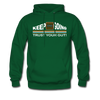 XZAKA Men "Trust Your Gut" Motivational Hoodie - M7119 - forest green