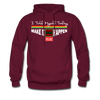 XZAKA Men "Self-Talk Power" Motivational Hoodie - M7123 - burgundy