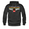 XZAKA Men "Self-Talk Power" Motivational Hoodie - M7123 - charcoal gray