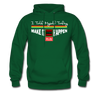 XZAKA Men "Self-Talk Power" Motivational Hoodie - M7123 - forest green