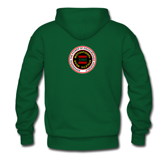 XZAKA Men "Self-Talk Power" Motivational Hoodie - M7123 - forest green