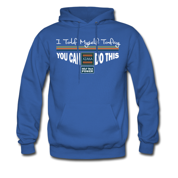 XZAKA Men "Self-Talk Power" Motivational Hoodie - M7125 - royal blue