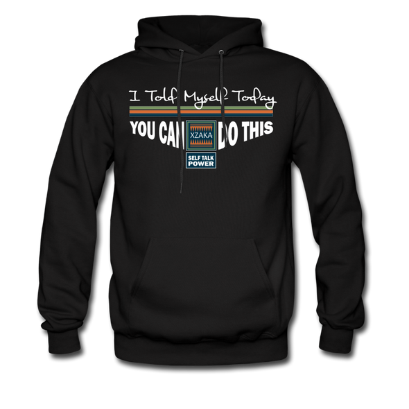 XZAKA Men "Self-Talk Power" Motivational Hoodie - M7125 - black