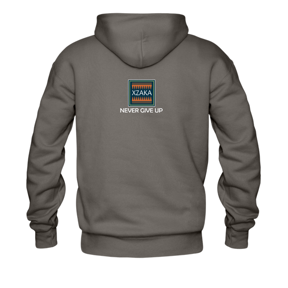 XZAKA Men "Self-Talk Power" Motivational Hoodie - M7125 - asphalt gray