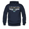 XZAKA Men "Self-Talk Power" Motivational Hoodie - M7125 - navy