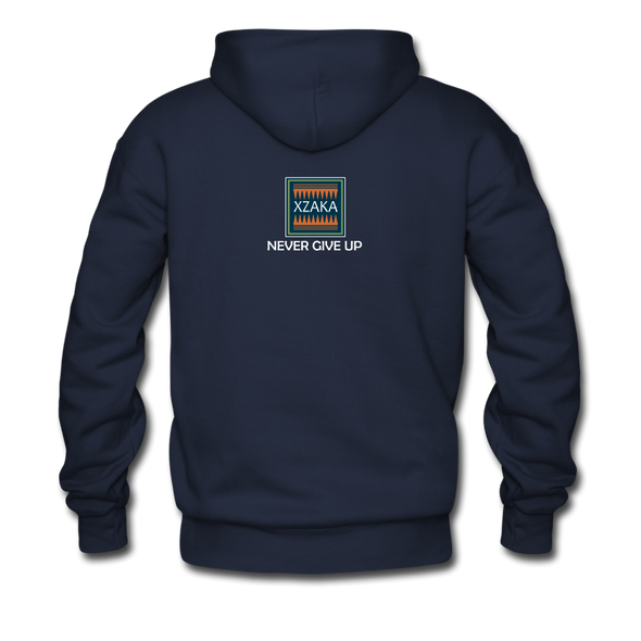 XZAKA Men "Self-Talk Power" Motivational Hoodie - M7125 - navy