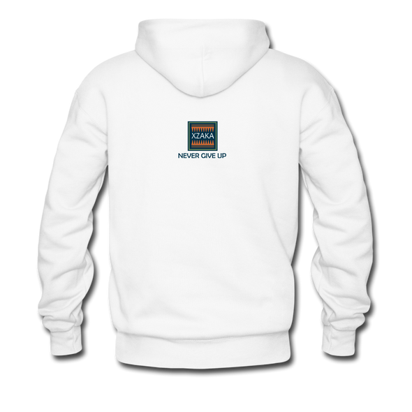 XZAKA Men "Self-Talk Power" Motivational Hoodie - M7124 - white