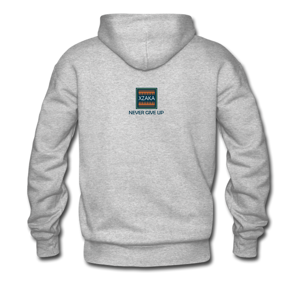 XZAKA Men "Self-Talk Power" Motivational Hoodie - M7124 - heather gray