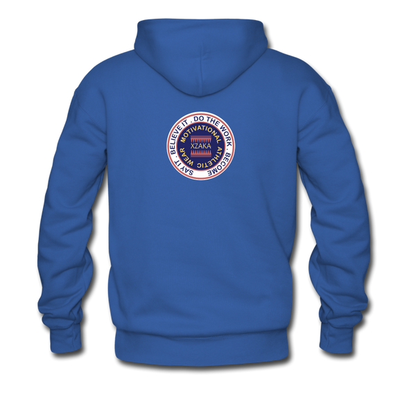 XZAKA Men "Self-Talk Power" Motivational Hoodie - M7127 - royal blue