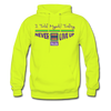 XZAKA Men "Self-Talk Power" Motivational Hoodie - M7128 - safety green