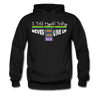 XZAKA Men "Self-Talk Power" Motivational Hoodie - M7128 - black