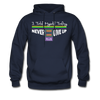 XZAKA Men "Self-Talk Power" Motivational Hoodie - M7128 - navy