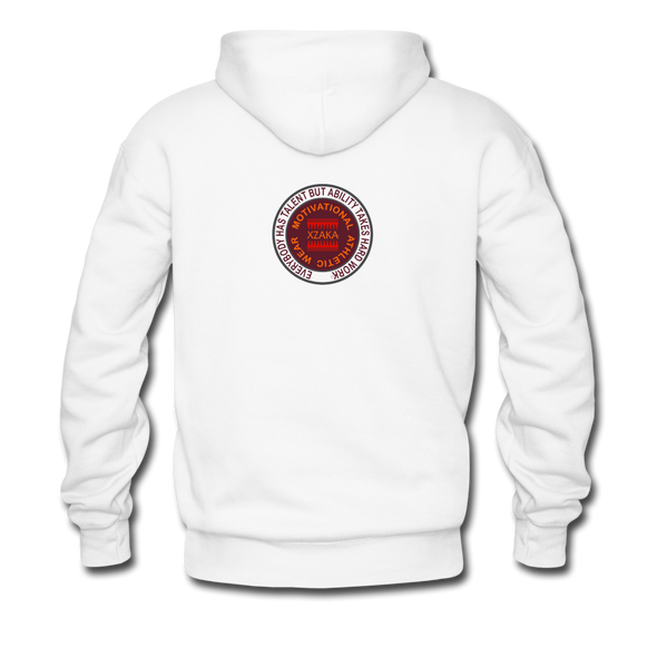 XZAKA - Men "Basketball" Motivational Hoodie - M7131 - white