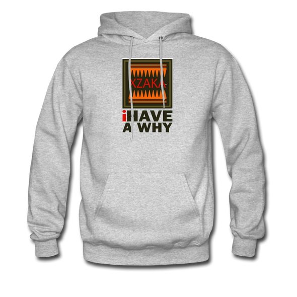 XZAKA - Men "I Have a Why" Motivational Hoodie - M7133 - heather gray