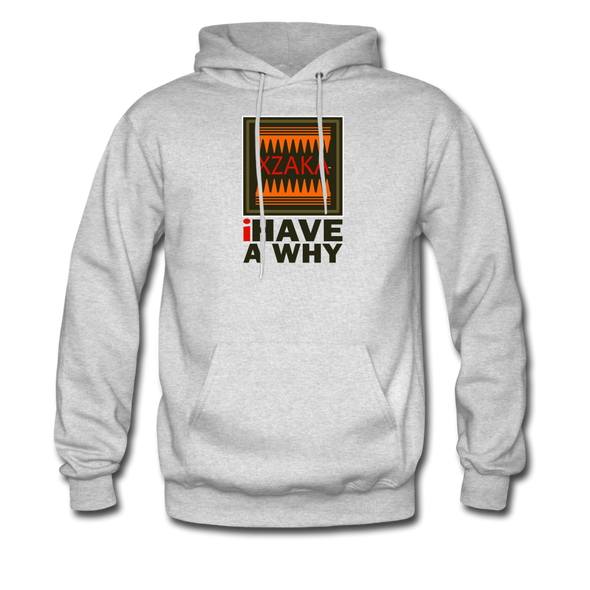 XZAKA - Men "I Have a Why" Motivational Hoodie - M7133 - ash 