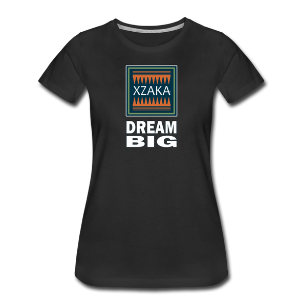 XZAKA - Women "Dream Big" Motivational T-Shirt - W2102 - black