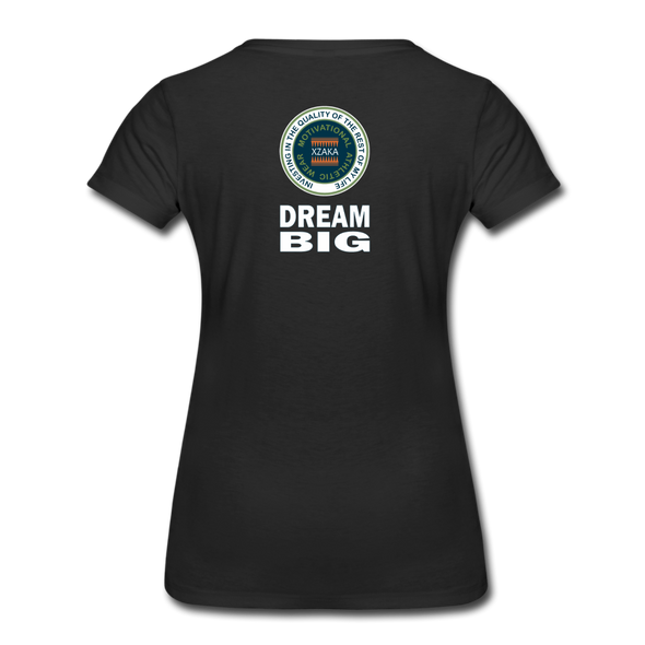 XZAKA - Women "Dream Big" Motivational T-Shirt - W2102 - black