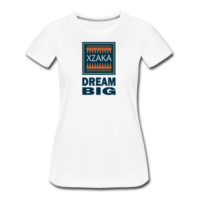 XZAKA - Women "Dream Big" Motivational T-Shirt - W2101 - white