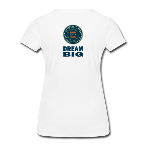 XZAKA - Women "Dream Big" Motivational T-Shirt - W2101 - white