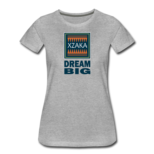 XZAKA - Women "Dream Big" Motivational T-Shirt - W2101 - heather gray