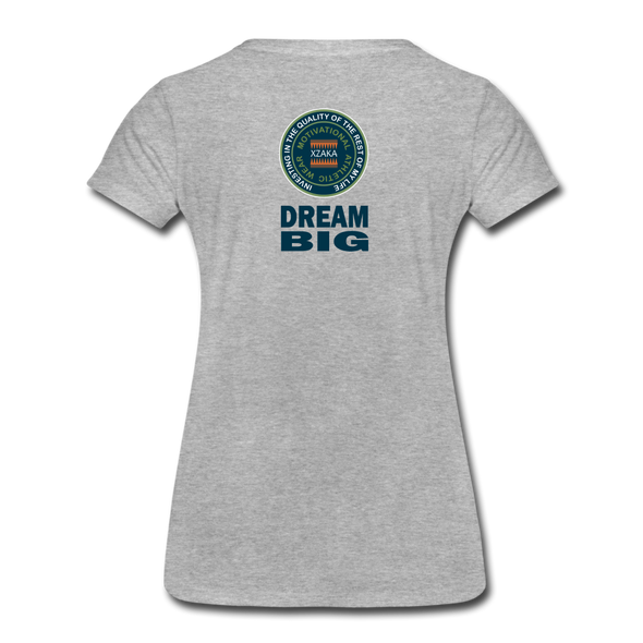 XZAKA - Women "Dream Big" Motivational T-Shirt - W2101 - heather gray