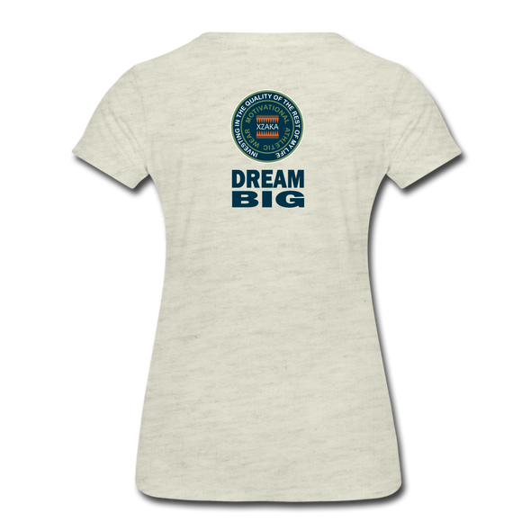 XZAKA - Women "Dream Big" Motivational T-Shirt - W2101 - heather oatmeal