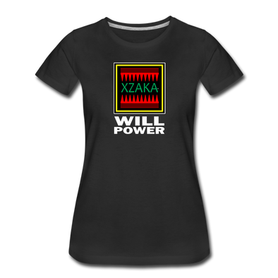 XZAKA - Women "Will Power" Motivational T-Shirt - W2104 - black