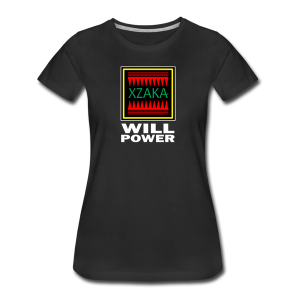 XZAKA - Women "Will Power" Motivational T-Shirt - W2104 - black