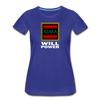 XZAKA - Women "Will Power" Motivational T-Shirt - W2104 - royal blue