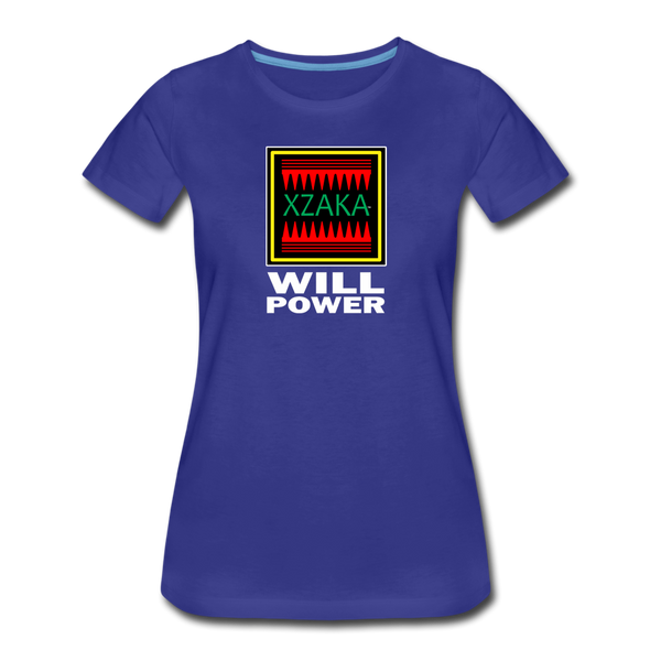 XZAKA - Women "Will Power" Motivational T-Shirt - W2104 - royal blue