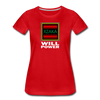 XZAKA - Women "Will Power" Motivational T-Shirt - W2104 - red