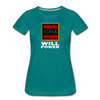 XZAKA - Women "Will Power" Motivational T-Shirt - W2104 - teal