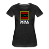 XZAKA - Women "Will Power" Motivational T-Shirt - W2104 - charcoal gray