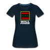 XZAKA - Women "Will Power" Motivational T-Shirt - W2104 - deep navy